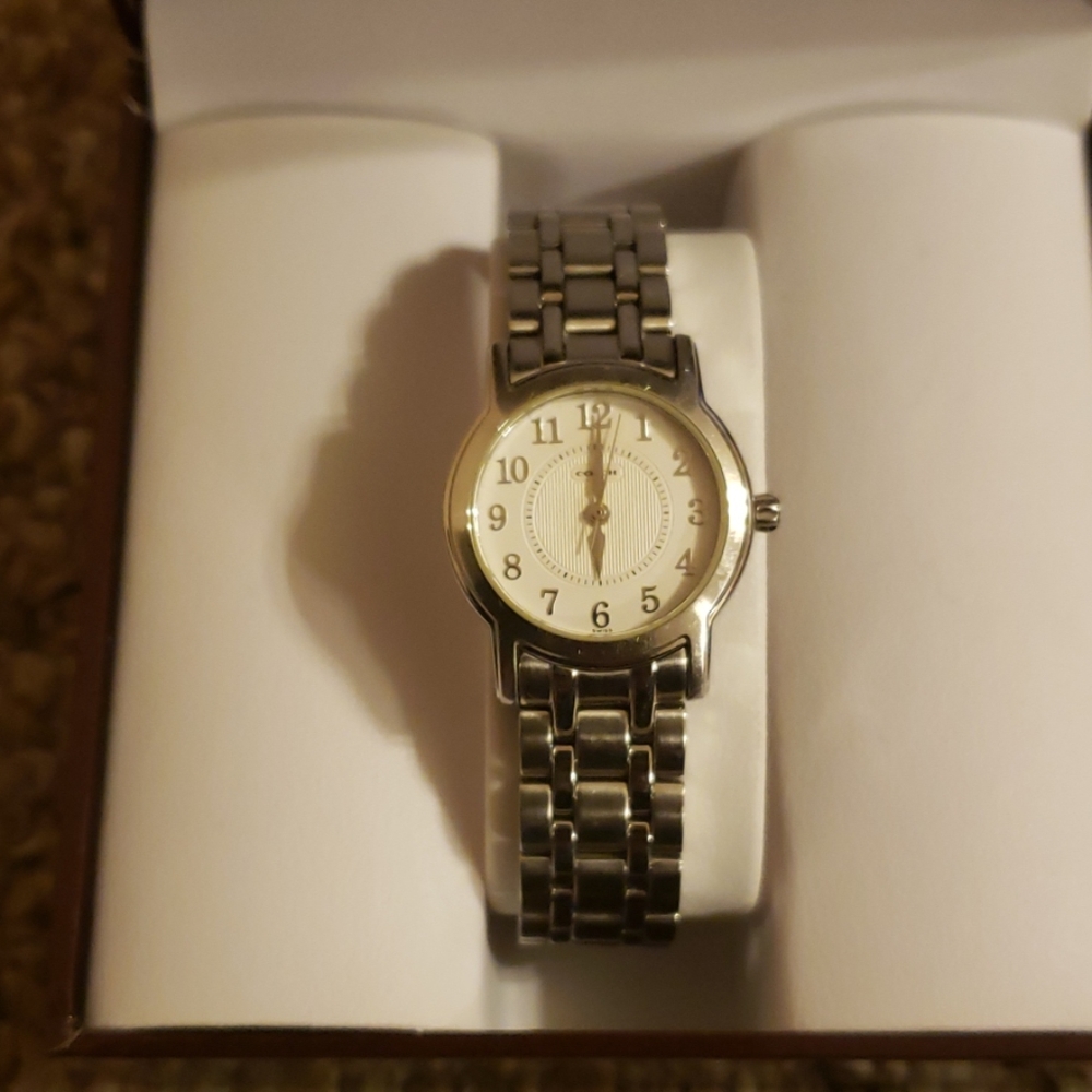 Coach silver ladies watch